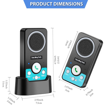 UHAXZ Intercoms Wireless for Home, Hands-Free Wireless Intercom, Long Range, 8 Volume Levels, 4 Chime Full Duplex 2 Way Intercoms System for House, Business(3 Intercoms Black)