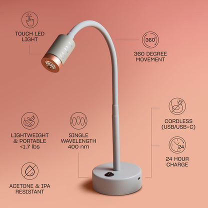 OPI Cordless Lightening Flash Cure Gel Lamp | Touch LED Light | Lightweight, Portable, & 360° Movement