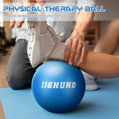 Pilates Ball, 9 Inch Small Exercise Mini Soft Workout Yoga Ball with Exercise Guide, for Home Gym Yoga, Pilates, Core Training, Workout, Balance, Stability
