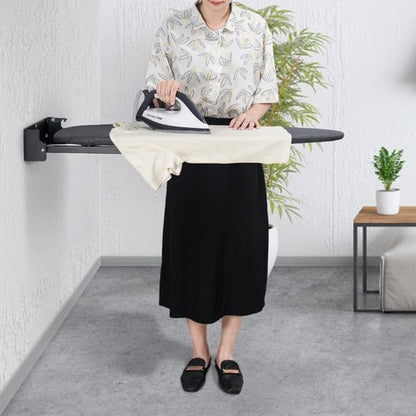 Duwee 12"×36" Wall Mounted Ironing Board,Folding Ironing Board Cabinet with Heat Resistant Cover,Compact Wall Mount Fold Down Iron Board for Small Spaces