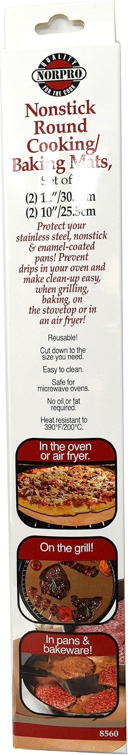 Norpro Nonstick Round Cooking/Baking Mats, Set of 4