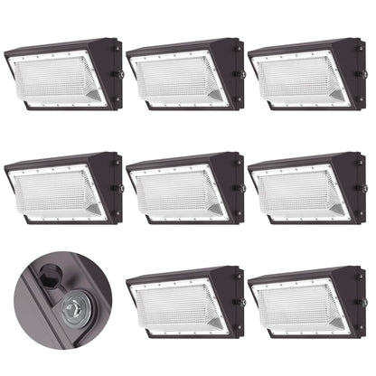 AIKVSXER 8 Pack 160W LED Wall Pack Light with Dusk to Dawn Photocell, 25,600LM 6000K Wall Pack LED Exterior Light, IP65 Outside Lighting [Eqv. 1000W HPS/HID] for Parking Lot, Yard AC120-277V