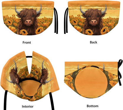 Highland Cow Tea Cozy for Teapot Insulation Keep Warm Dust Cover Kettle Quilt for Home Kitchen Holiday
