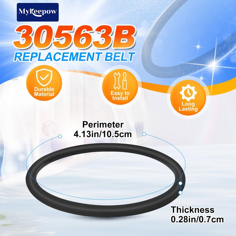 MyKEEPOW Vacuum Belts for Sanitaire Commercial Upright SC679, Round Belt for Eureka Vacuum Cleaner,Replace Parts 30563B, 30563A, 6 Pack