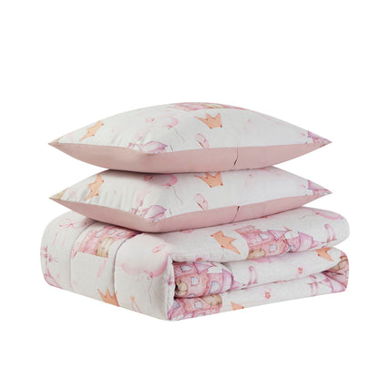 Kids Bedding Set Bed in a Bag for Boys and Girls Toddlers Printed Sheet Set and Comforter, Twin, Fairytale Princess