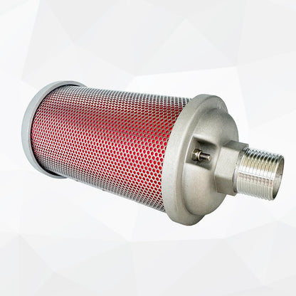 M20 XY-20 Air Compressor Muffler 2" NPT Male, Air Exhaust Silencer for Compressor Dryer Compressed Air Equipment and Systems, Single Chamber 145 PSI