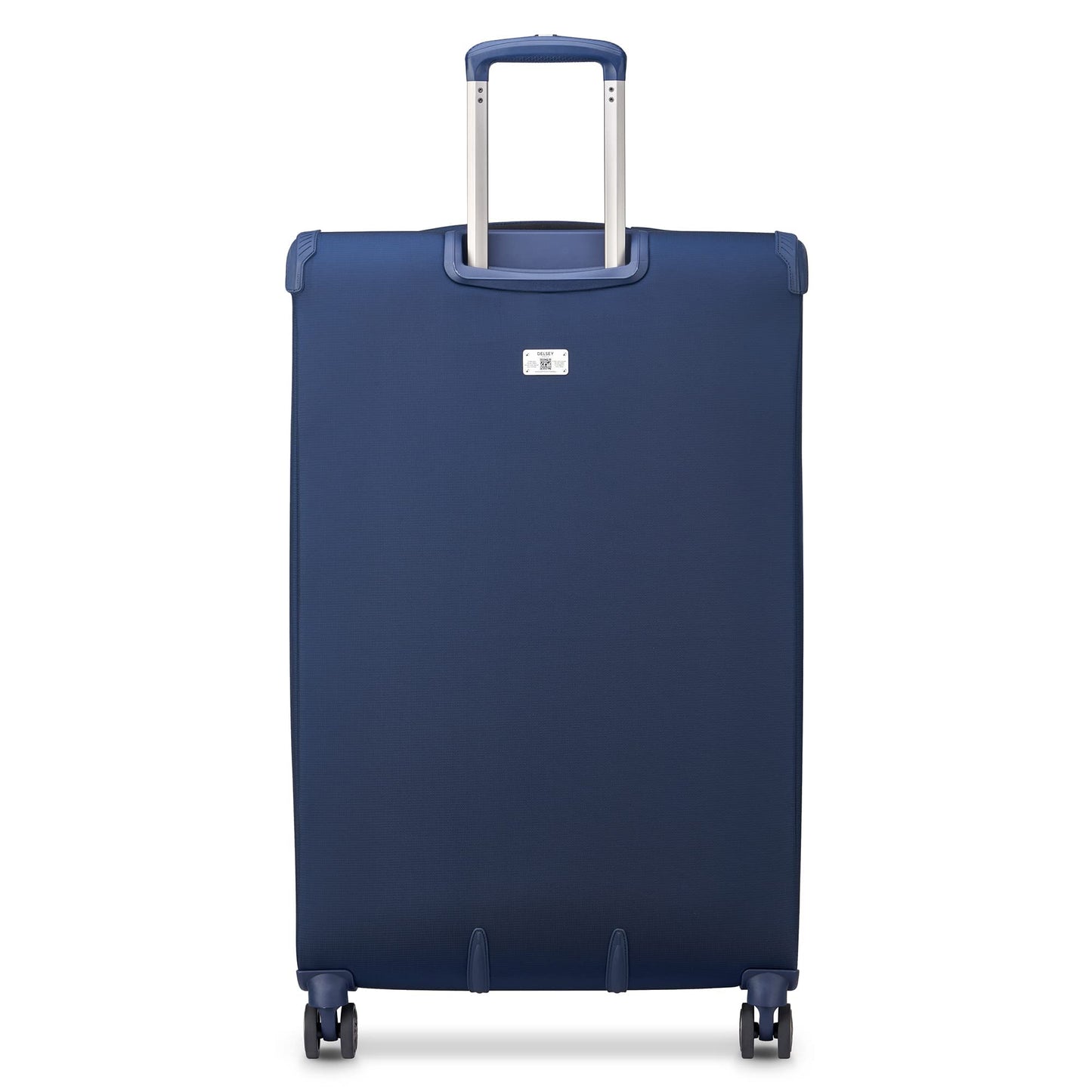 DELSEY PARIS Helium DLX Softside Expandable Luggage with Spinner Wheels, Navy Blue, Checked-Large 29 Inch