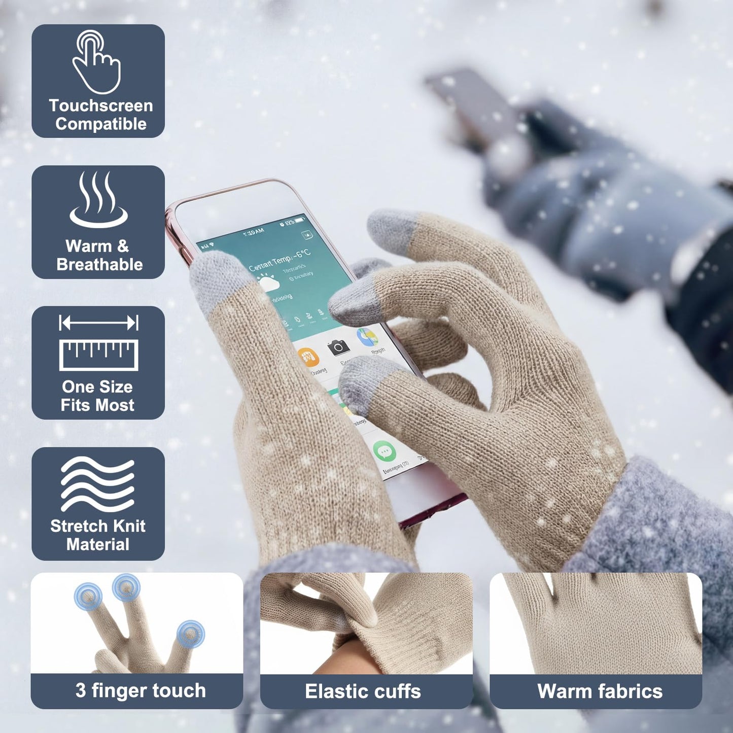 Shyyween Homeless Care Package Supplies Bulk Winter Emergency Blankets Beanies Hat Gloves Scarves Socks Bags for Men Women(6 Colors,300 Pcs)