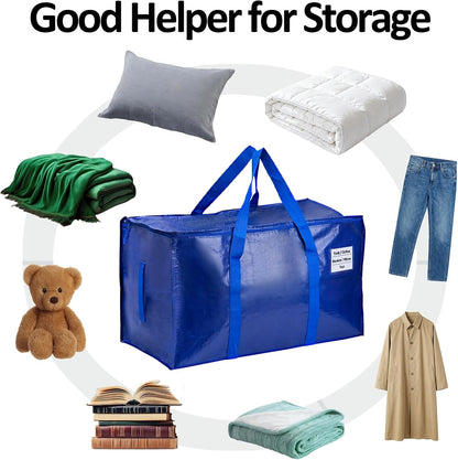 Storage Bags - Waterproof Large Organizer Bags by [Brand Name] | 2 Pack for Clothes, Blankets & Laundry - 65LB Capacity
