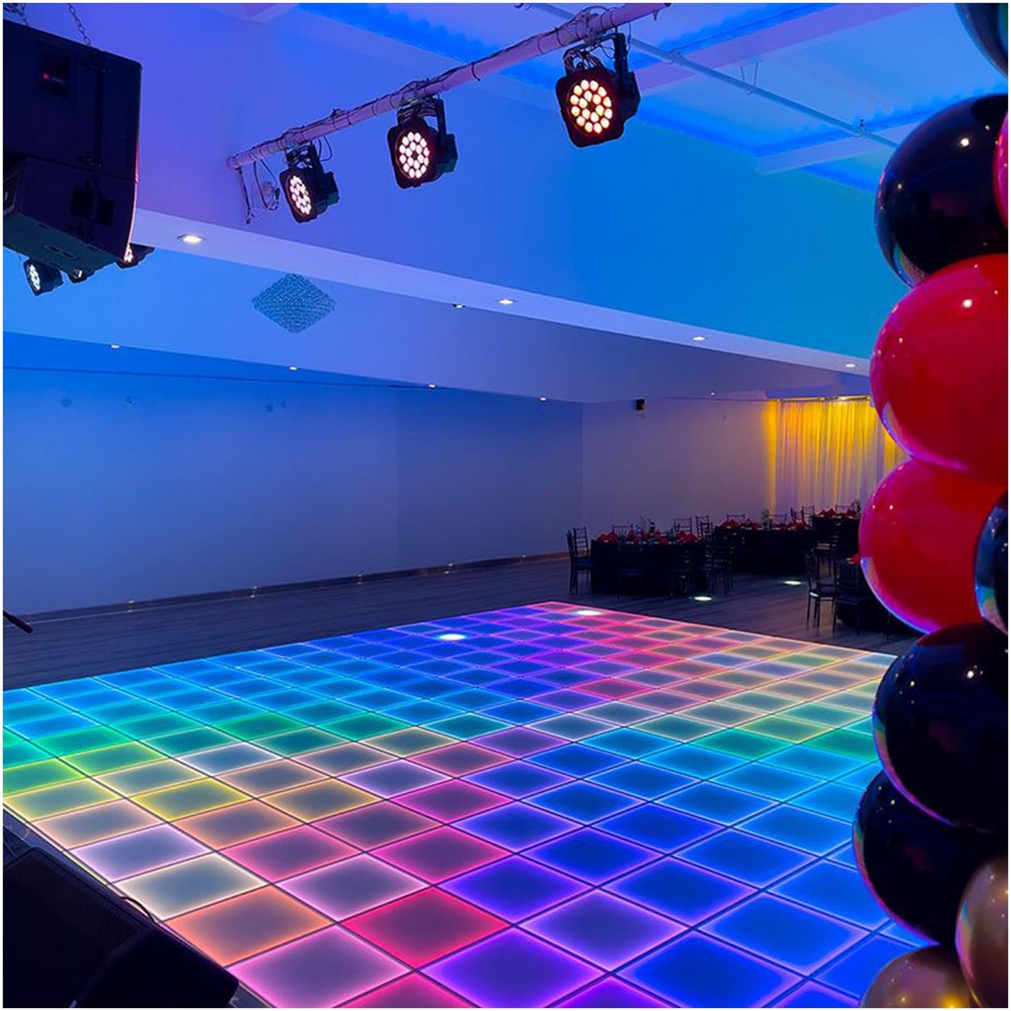 American DJ ADJ MDF3 15W 3-in-1 RGB LED DMX Magnetic Single Dance Floor Panel