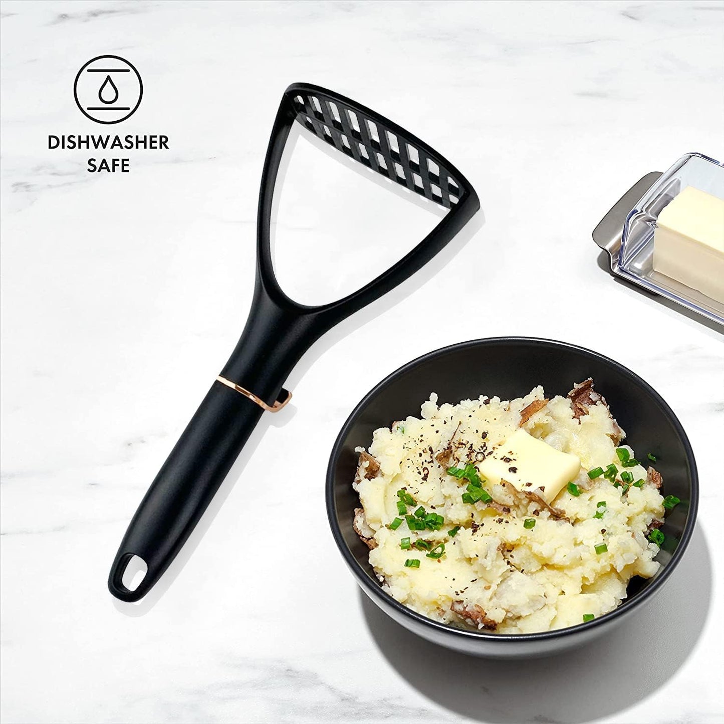TENTA KITCHEN Good Grips Nylon Potato Masher, Professional Cooking Gadget for Non-Stick Cookware