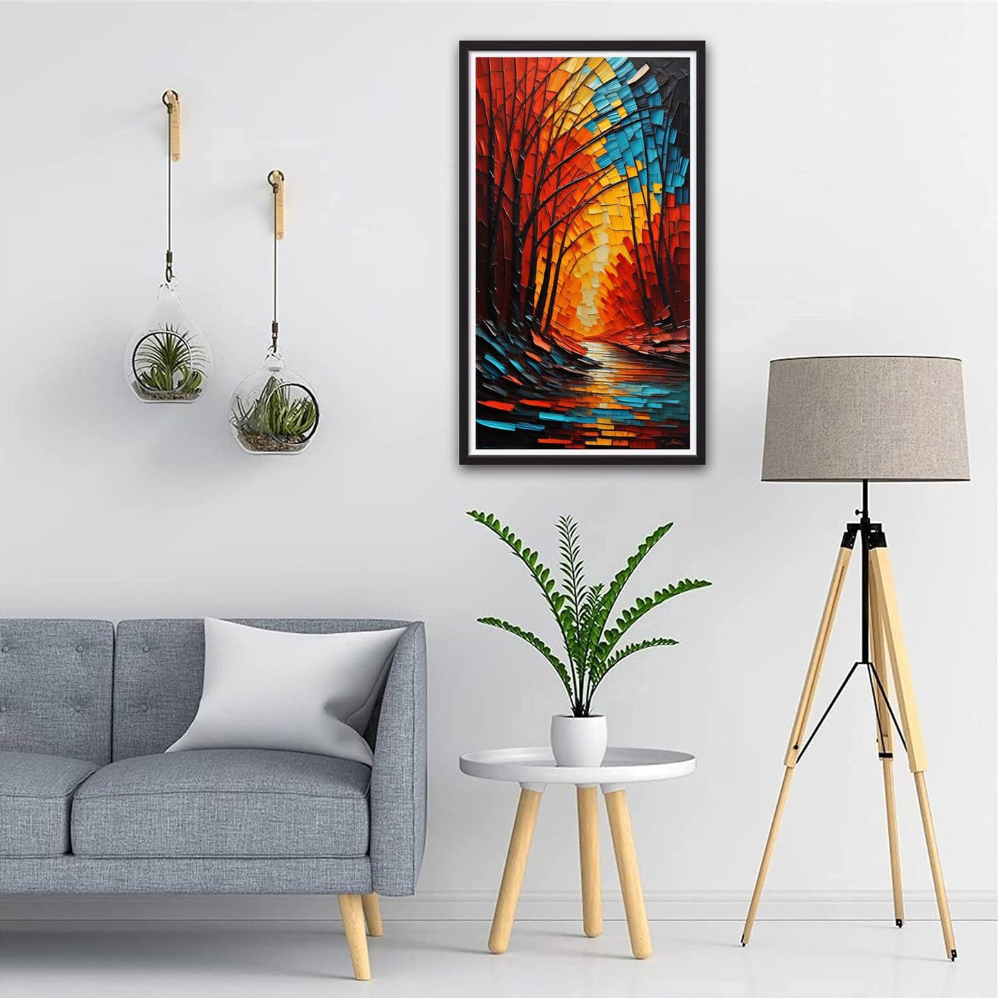 ZHUMUTO Large 5D Diamond Art Painting Kits for Adults,15.7x27.5inch Abstract Landscape A DIY Full Round Drill Diamond Dots Large Size,Big Gem Art and Crafts for Home Wall Decor Gifts