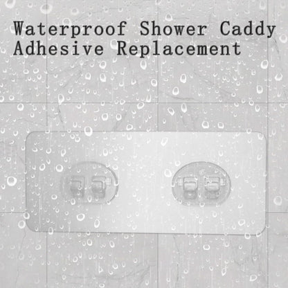 Skiennix Shower Caddy Adhesive | Strong Transparent Replacement Sticky Pads - No Drilling for Bathroom & Kitchen Storage