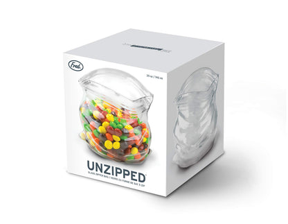 Genuine Fred UNZIPPED Hand-Blown Glass Bowl, One Size