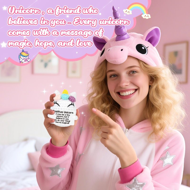 Positive Unicorn Teen Girl Gifts Trendy Stuff Birthday Back to School Gifts for Students Girls Appreciation Gift for Boss Lady Nurse Teacher Christmas Stress Relief Gift for Women Coworkers Friend