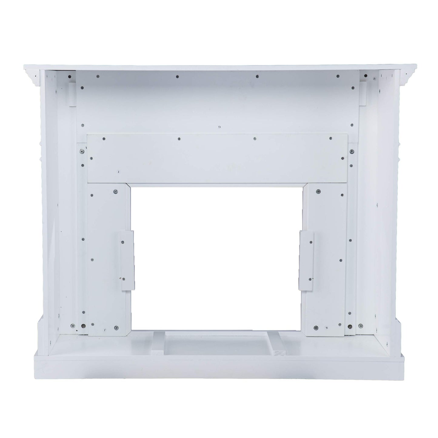 SEI Furniture Darvingmore Color Changing Fireplace w/Marble Surround, White/Brown
