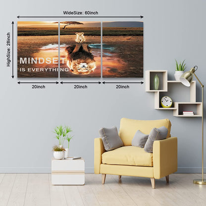 KAWAHONE Canvas Painting Wall Art, Grind Hustle Execution Motivational Wall Art Decoration Posters Prints for Living Room Bedroom, Office Decor, Gallery-Wrapped Canvas Art Set Framed Ready to Hang