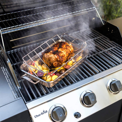 KAMaster V-Shaped Turkey Roasting Rack,Stainless Steel Rib Rack for Smoking and Grilling,Dual-Purpose Turkey Rack/Rib Rack for Big Green Egg,Kamado Grill Joe,Weber,Primo,Vision and etc.