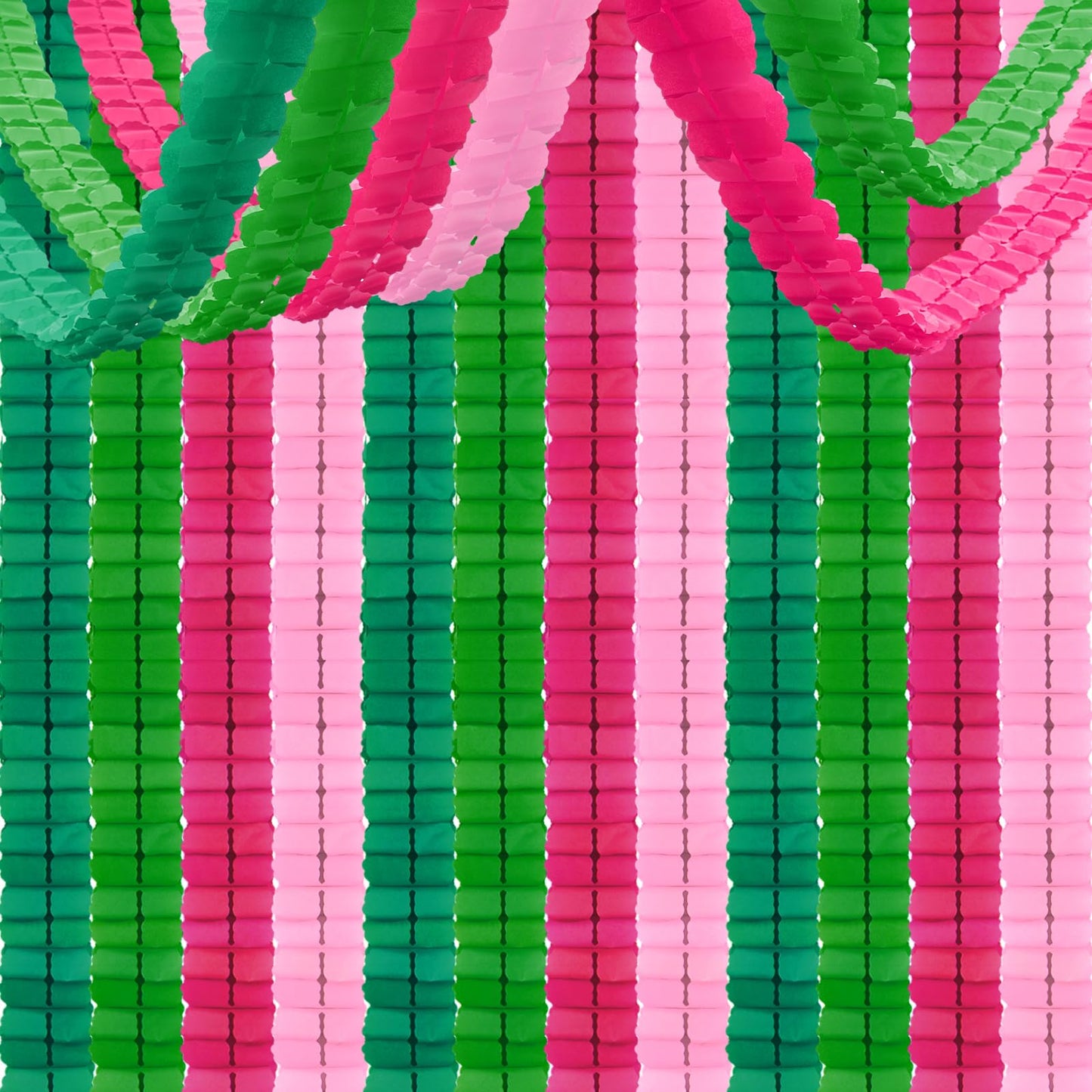 Whaline 16Pcs Halloween Party Decoration Four-Leaf Clover Hanging Banner Pink Green Paper Streamers Garland for Home Princess and Witch Party Wall Window Backdrop