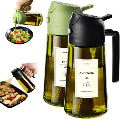 16oz/470ml TrendPlain - Original Olive Oil Dispenser Bottle for Kitchen Gadgets and Air Fryer Accessories - Olive Oil