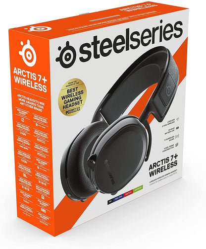 SteelSeries Arctis 7+ Wireless Gaming Headset – Lossless 2.4 GHz – 30 Hour Battery Life – USB-C – 7.1 Surround – For PC, PS5, PS4, Mac, Android and Switch - Black
