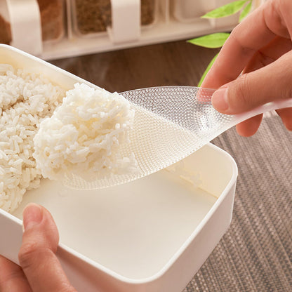 H&Zebrabro 2 Pcs Japanese Style Rice Paddle, Food-grade Non Stick Rice Scooper Spoon, Heat Resistant Rice Spoon Paddle for Rice Cooker, Dishwasher Safe (Transparent), 8 inches