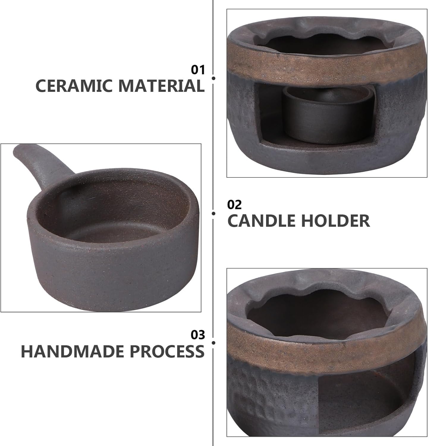 Hemoton Ceramic Tea Warmer, Teapot Warmer Candle Stand for Heating Tea