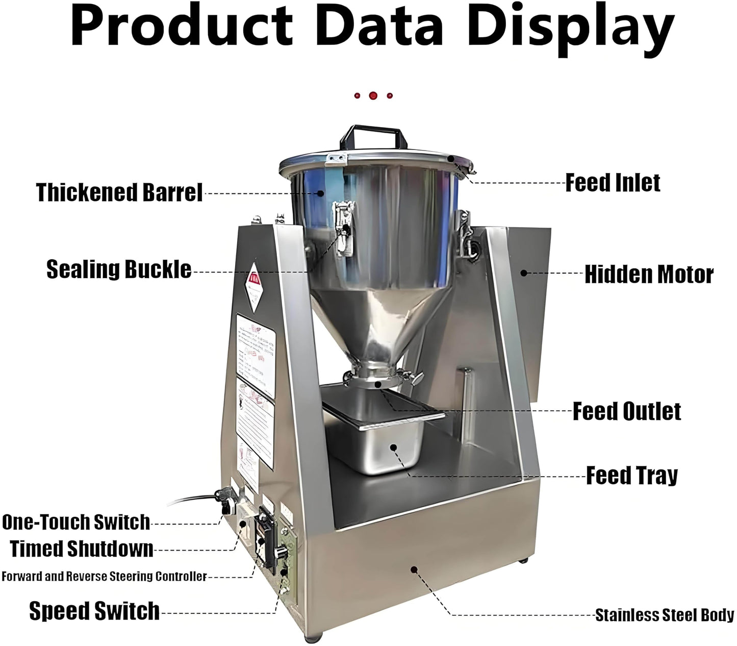 YDBMY 5L/10L/20L/40L Lab Dry Powder Mixer Mixing Machine Particle Blender Powder Mixer Granual Blender for Food Ch-emical Medical 10L
