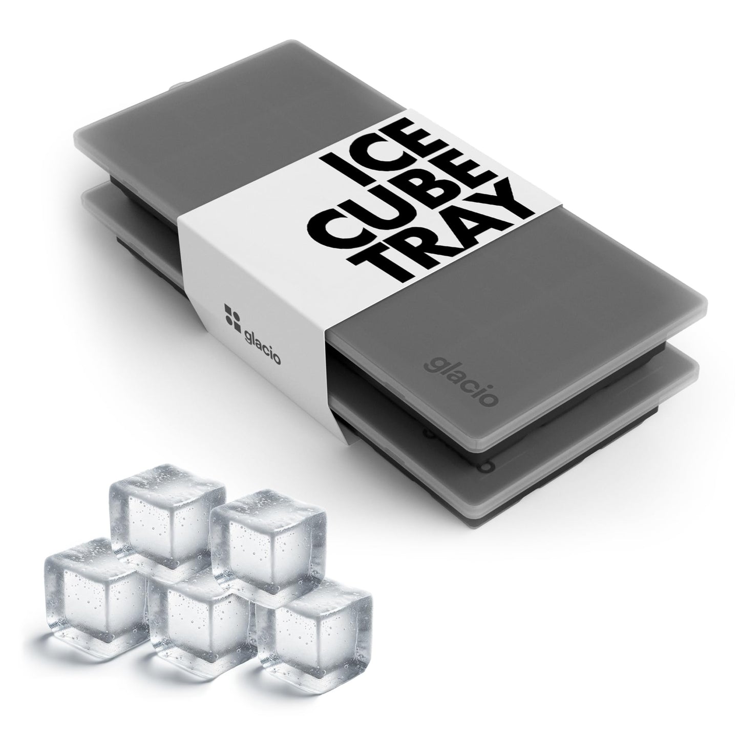 Ice Cube Tray – Small Silicone Molds with Lids, BPA-Free and Flexible for Cocktails and Beverages – Set of 2