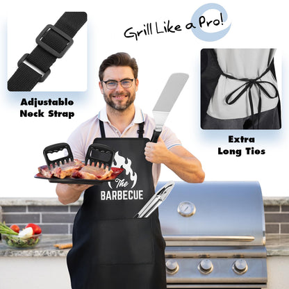 Pontual 31PCS Griddle Accessories Kit for Blackstone, Flat Top Hibachi Grill Spatula Set with 2 Melting Domes, Burger Press, Patty Maker and Apron, Professional Teppanyaki Tools Gifts for Outdoor BBQ