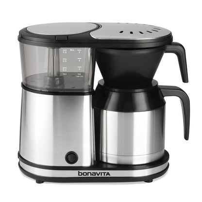 Bonavita 5 Cup Drip Coffee Maker Machine, One-Touch Pour Over, Auto Pause Brewing with Stainless Steel Double Wall Thermal Carafe, SCA Certified, Dishwasher Safe, BV1500TS