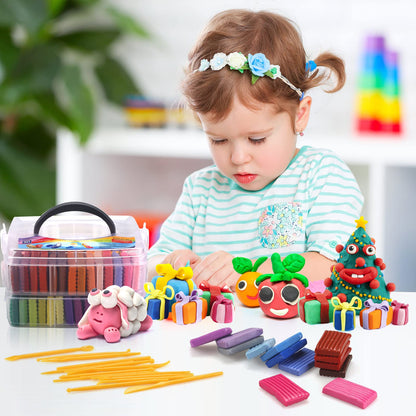 CiaraQ Polymer Clay 50 Colors Starter Kit - Oven Bake Modeling Clay for Kids & Artists, Non-Sticky DIY Clay with Sculpting Tools, Fun Gift for Children Ages 4+, 2.8 lb