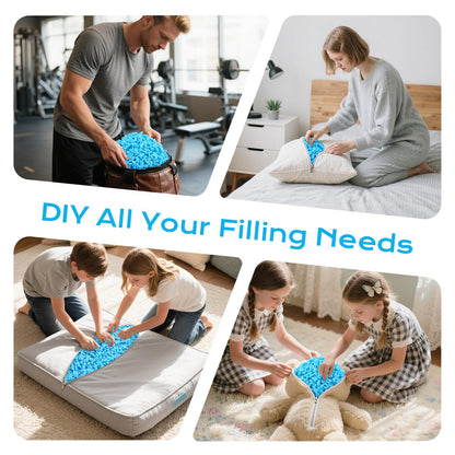 Garifon Bean Bag Filler, 40lbs Shredded Memory Foam Filling, Bean Bag Chair Filling Stuffing, Bean Bag Refill Insert, Punching Bag Filler, Pillow Filler Stuffing for Stuffed Animals/Couch/Dog Bed/Coop