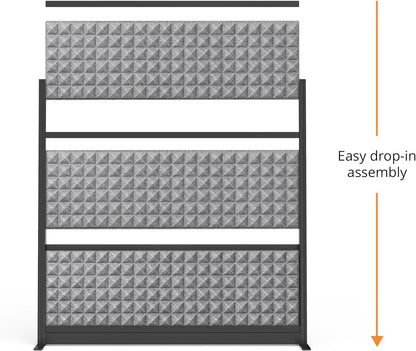 Stand Up Desk Store Studio Modular Wall and Sound Absorbing Room Divider | Sound Dampening Acoustic Panels for Office Cubicle | Noise Reduction and Noise Canceling Office Partition (70'' x 70'')
