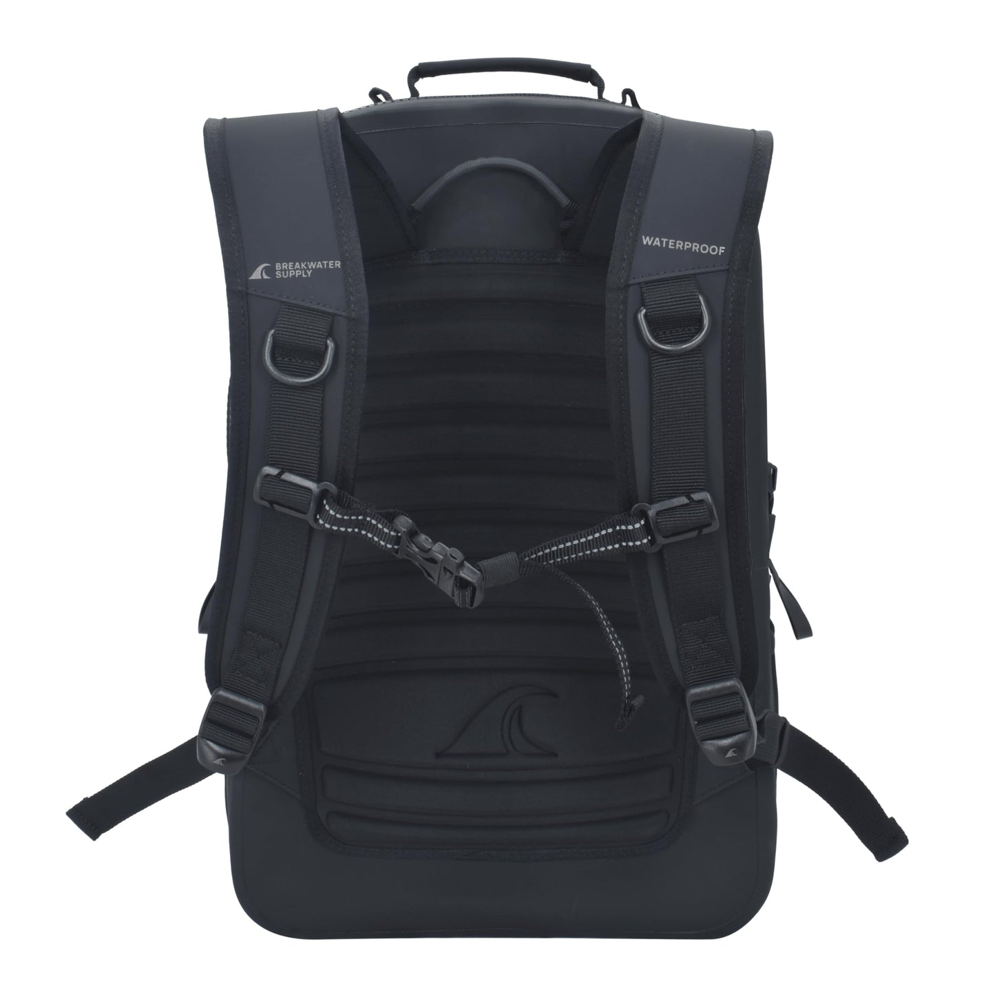 Breakwater Supply™ Fogland Waterproof IP68 Submersible Backpack | Laptop Sleeve & Airtight Zippers for Outdoors, Travel, Boating, Kayaking, Surfing, Floating Dry Bag, Unisex, TPU (Stealth Black, 25L)