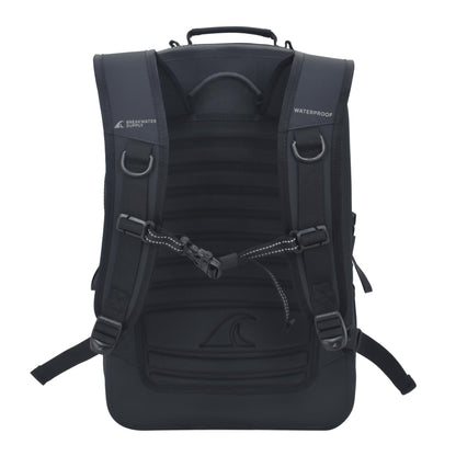 Breakwater Supply™ Fogland Waterproof IP68 Submersible Backpack | Laptop Sleeve & Airtight Zippers for Outdoors, Travel, Boating, Kayaking, Surfing, Floating Dry Bag, Unisex, TPU (Stealth Black, 25L)