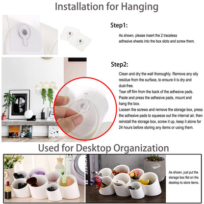 BTSKY Tilting Cylinder Creative Pen Holder, Pen Container, Brush Pot, Combination Desktop Storage Organizer Desk Decoration,Creative Cylinder Hanging Planter Holder Multifunctional Wall-Mounted