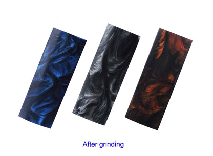 SICOCE 2 Pieces Acrylic Knife Handle Scales Slabs Custom DIY Tool Material for Knives Making Blanks Blades (Black)