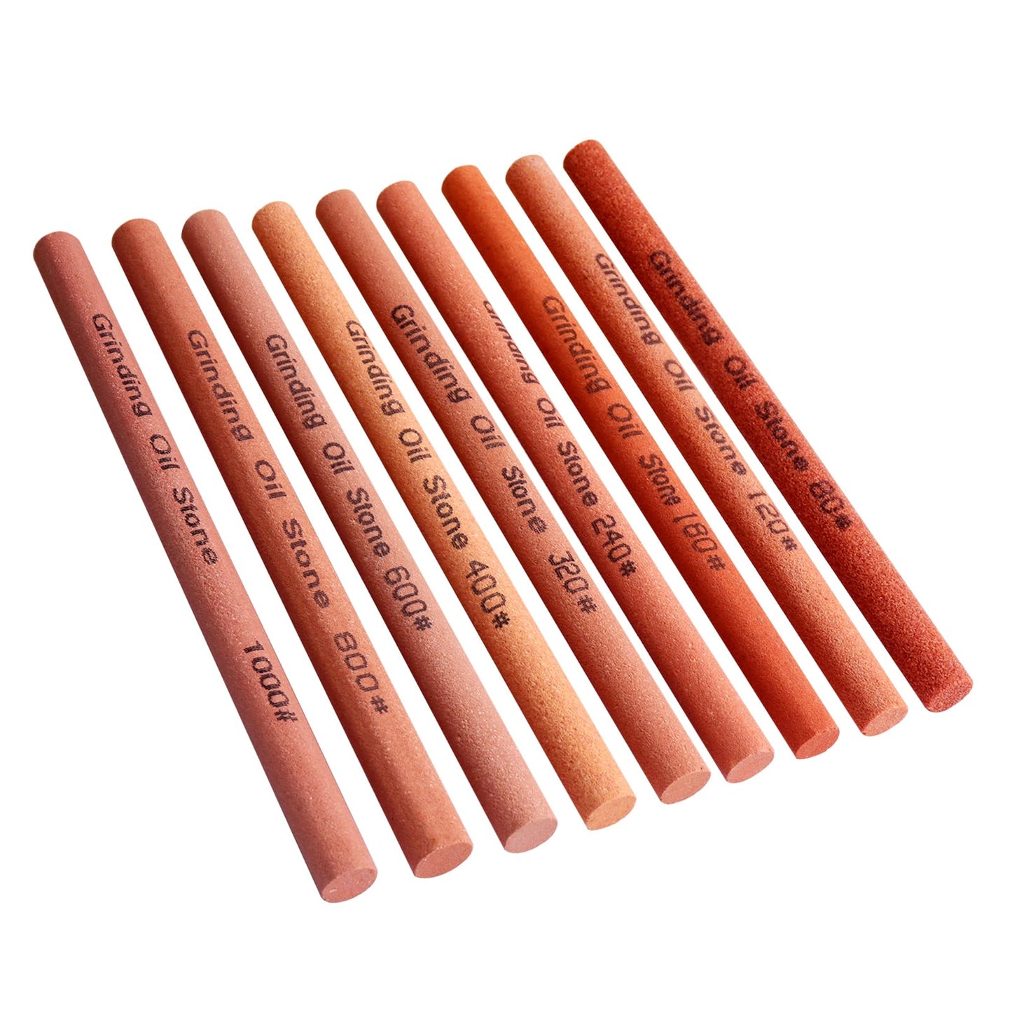 CBRIGHT 10pcs Sharpening Stone Set-10 Grit Cylindrical Assorted Sizes Whetstone Sharpener Polishing Honing Stone Kit 80# 120# 180# 240# 320# 400# 600# 800# 1000# 1200# (5.9x0.39inch)