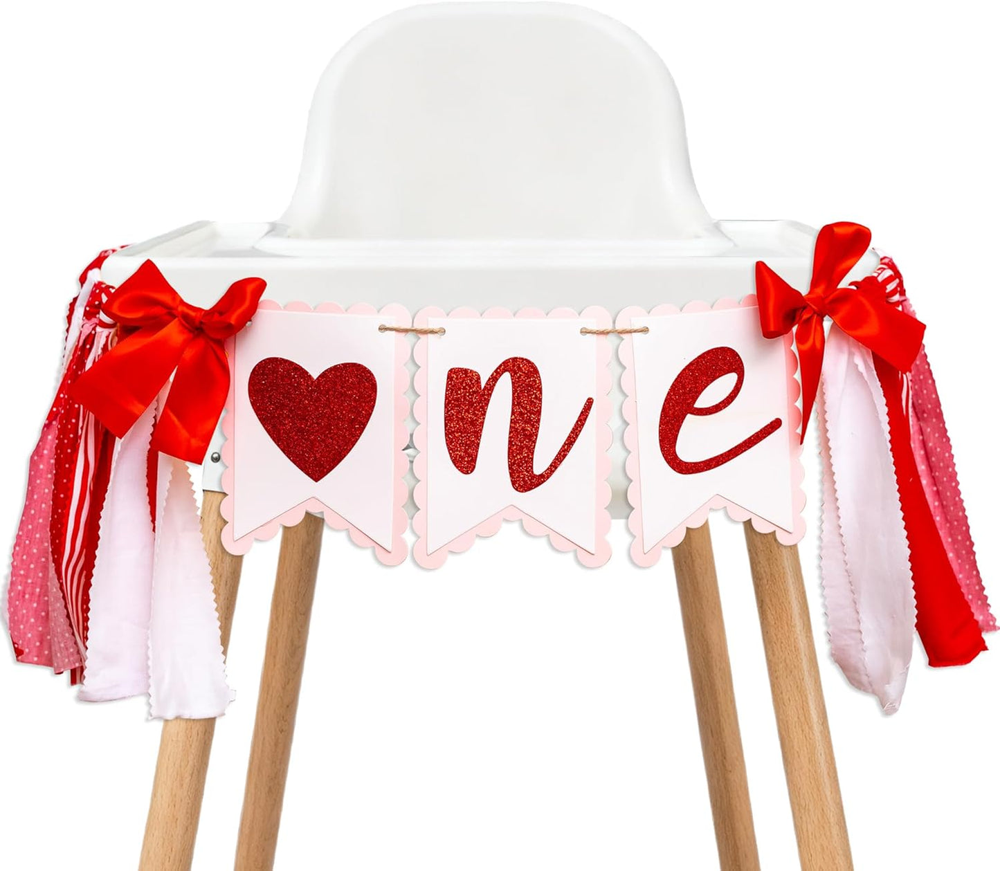 1st Sweetheart High Chair Banner - Valentine's Day First Birthday Highchair Banner, Little Sweetheart Birthday
