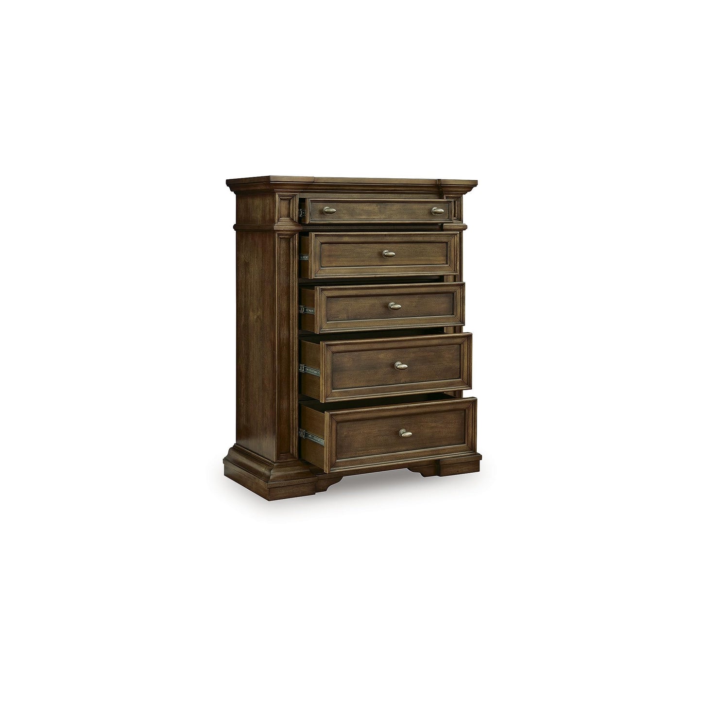 Signature Design by Ashley Thoridan Traditional 5-Drawer Chest with Safety Stop and Anti -Tipping, Dark Brown