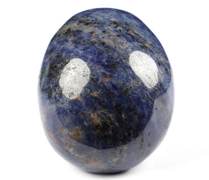 Skullis 2.0" Sodalite Crystal Skull, Hand Carved Gemstone Fine Art Sculpture, Reiki Healing Stone Statue.1380