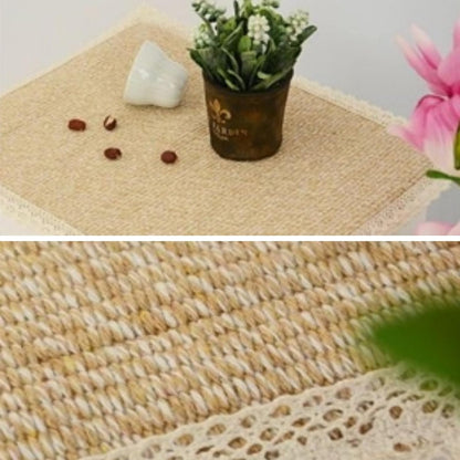 17.7 x23.6 Tablecloth Nightstand End Tabletop Dust Cover Night Stand Table Linen - Khaki