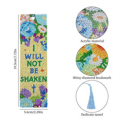 4 Pcs Flower Diamond Painting Bookmark for Books, Journals, Planners｜DIY Diamond Art Kits for Reading Women & Men｜Beautiful Book Marks Gifts for Book Lovers｜Reading Accessories for Adults & Kids