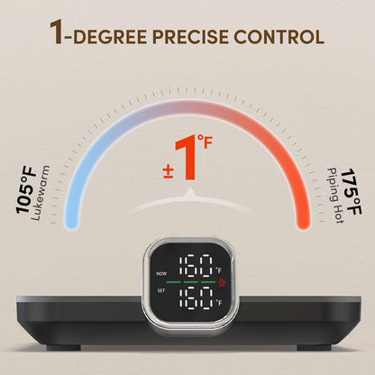 1 Coffee Mug Warmer for Desk, Accurate Temperature Control with Real-Time Display, Smart Mug Warmer with Auto Shut-Off