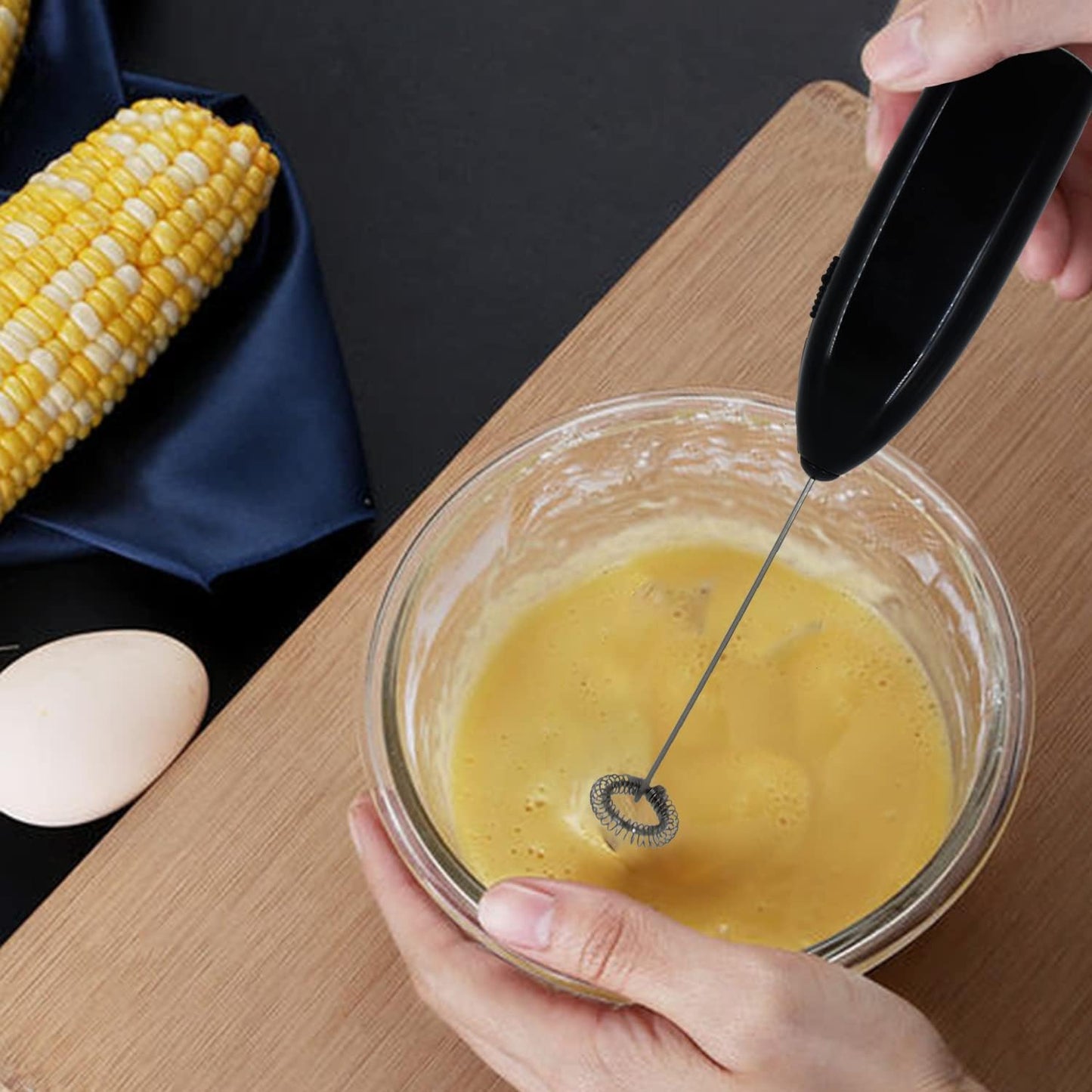 Milk Frother Handheld for Coffee, Electric Whisk Drink Mixer for Lattes, Cappuccino, Frappe, Matcha