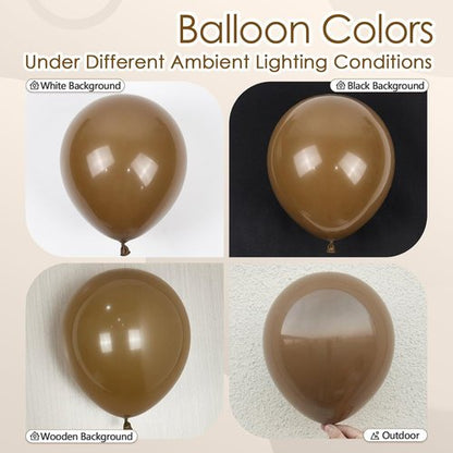 Brown Latex Balloons - 12 Inch | 50 Pack for Birthday, Baby Shower, Wedding & Party Decor