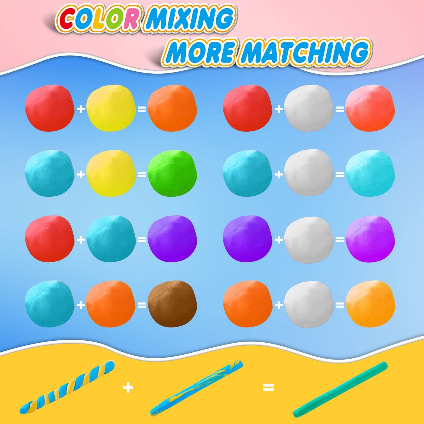 Magic Clay - Air Dry Clay 48 Colors, Modeling Clay for Kids with Tools, Soft & Ultra Light, Toys Gifts for Age 3 4 5 6 7 8+ Years Old Boys Girls Kids