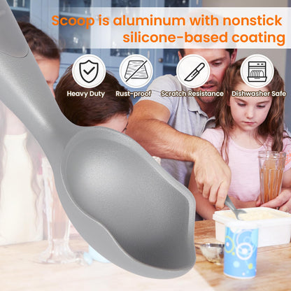 Professional Ice Cream Scoop #2731, Ice Cream Scooper Made of Aluminum with Nonstick Design Easy Release Gelato, Sorbet, Melon, Frozen Yogurt - Dishwasher Safe, Size - 7.5"L x 2"W