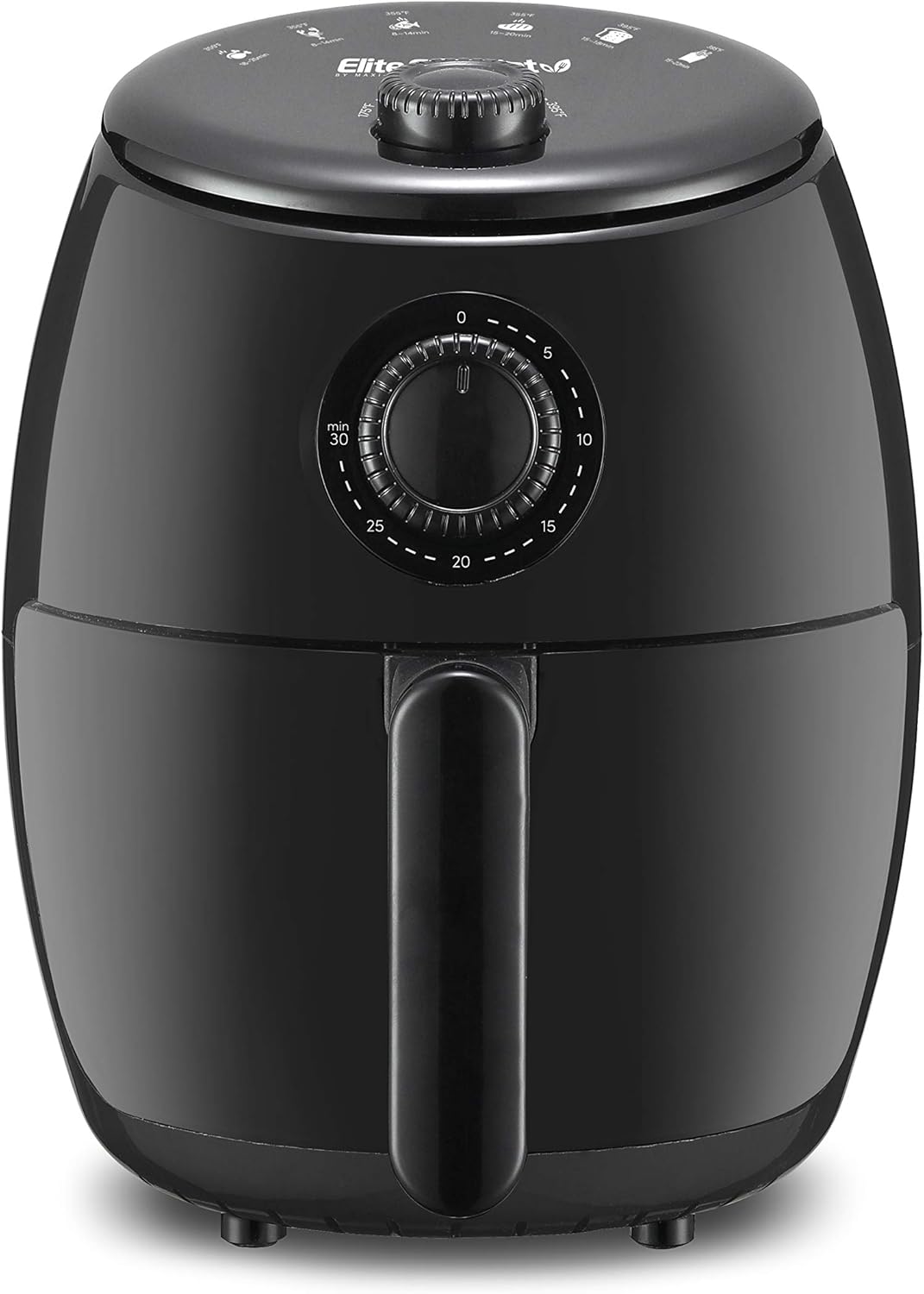 Elite Gourmet EAF-0201 Personal Compact Electric Hot Air Fryer, 2.1 Quart, Oil-Less Healthy Cooker, 1000W, Black